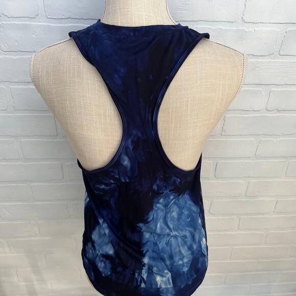 Adidas Blue Parley Tie Dye Racerback Training Athletic Tank Top-sz S - Picture 2 of 7